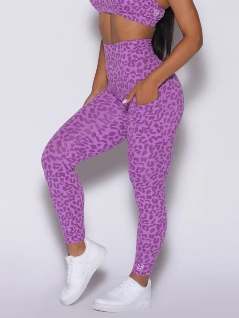 Bombshell Sportswear Cheetah Leggings Purple